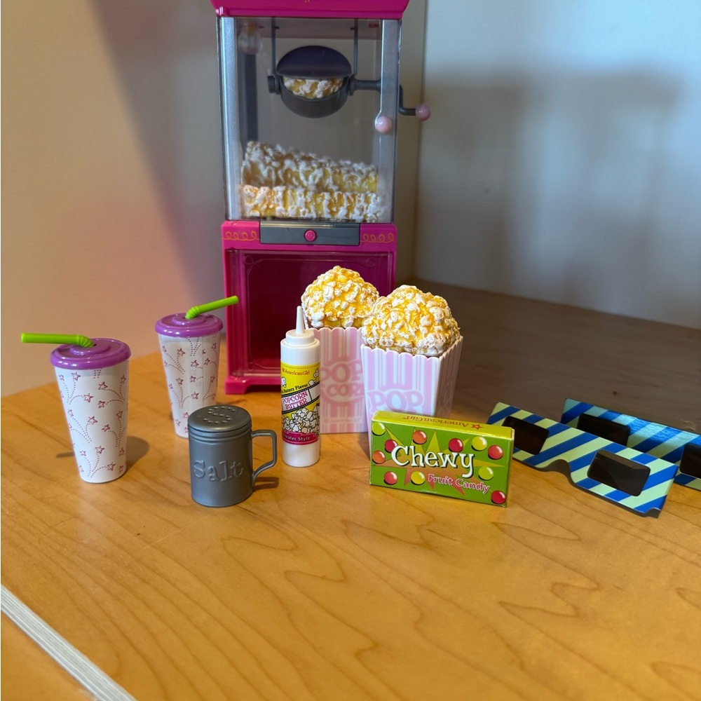 American Girl Doll Movie Popcorn Machine Party Set